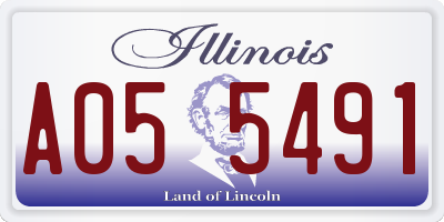 IL license plate A055491