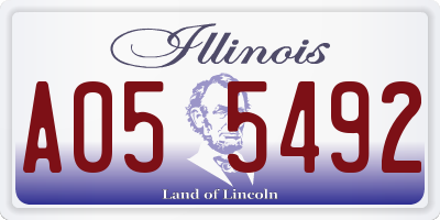 IL license plate A055492