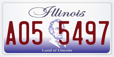 IL license plate A055497