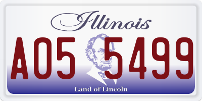 IL license plate A055499