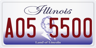 IL license plate A055500
