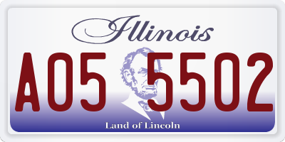 IL license plate A055502