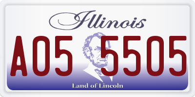IL license plate A055505