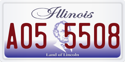 IL license plate A055508