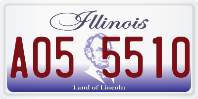 IL license plate A055510
