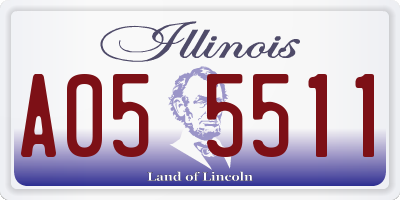 IL license plate A055511