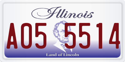IL license plate A055514