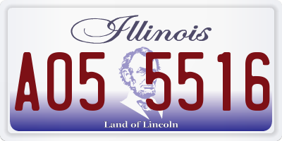 IL license plate A055516