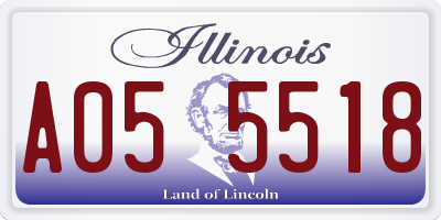 IL license plate A055518