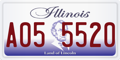 IL license plate A055520
