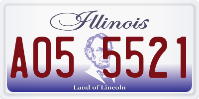 IL license plate A055521
