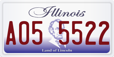 IL license plate A055522