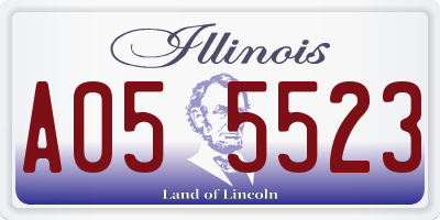 IL license plate A055523