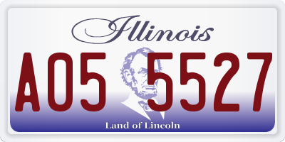 IL license plate A055527