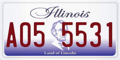 IL license plate A055531