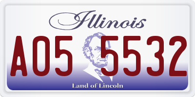 IL license plate A055532