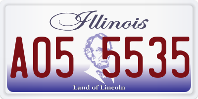 IL license plate A055535