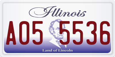 IL license plate A055536