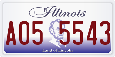 IL license plate A055543