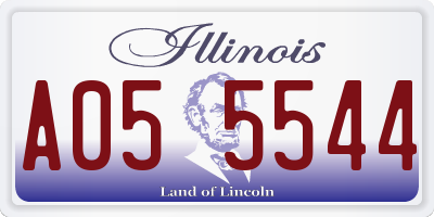 IL license plate A055544