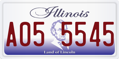 IL license plate A055545