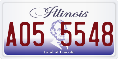 IL license plate A055548