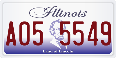 IL license plate A055549