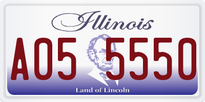 IL license plate A055550