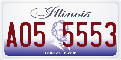 IL license plate A055553
