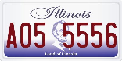 IL license plate A055556