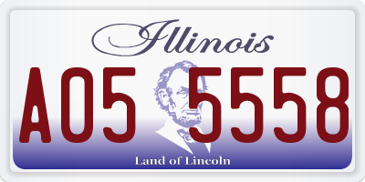 IL license plate A055558
