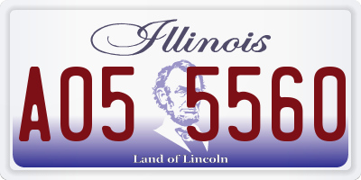 IL license plate A055560