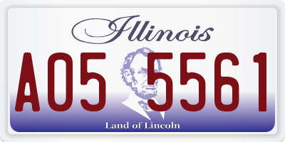 IL license plate A055561