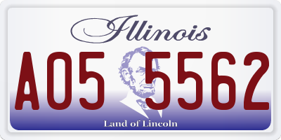 IL license plate A055562