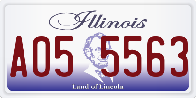 IL license plate A055563