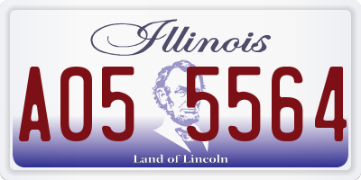 IL license plate A055564