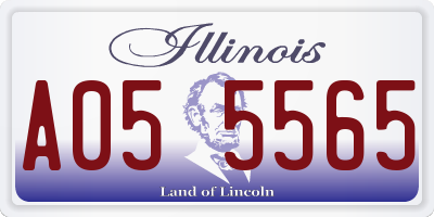 IL license plate A055565