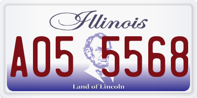 IL license plate A055568