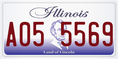 IL license plate A055569