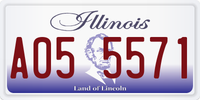 IL license plate A055571