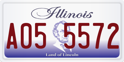 IL license plate A055572
