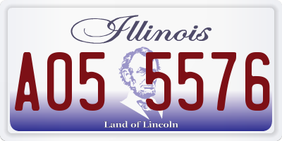 IL license plate A055576