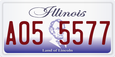 IL license plate A055577