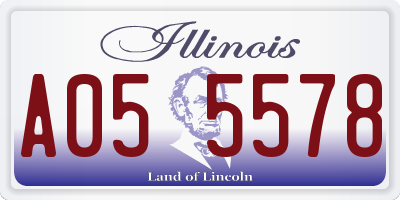 IL license plate A055578