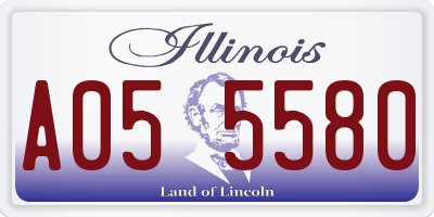 IL license plate A055580