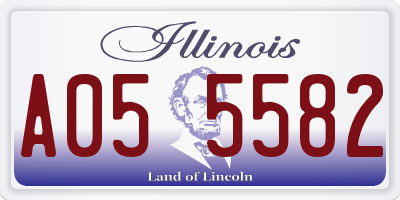 IL license plate A055582