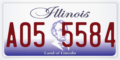 IL license plate A055584