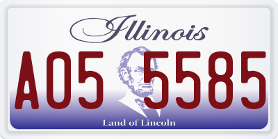IL license plate A055585