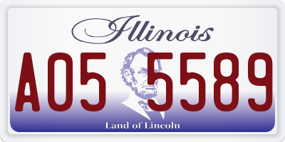 IL license plate A055589