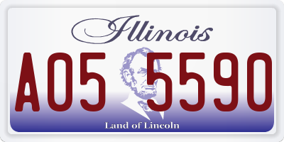 IL license plate A055590
